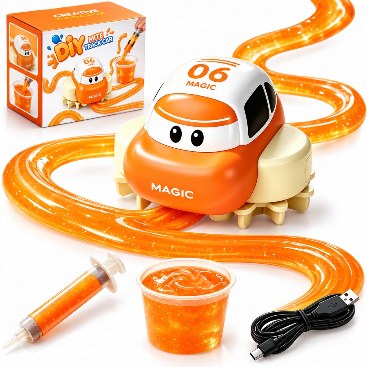 DIY Mite Track Car - Magic Slime