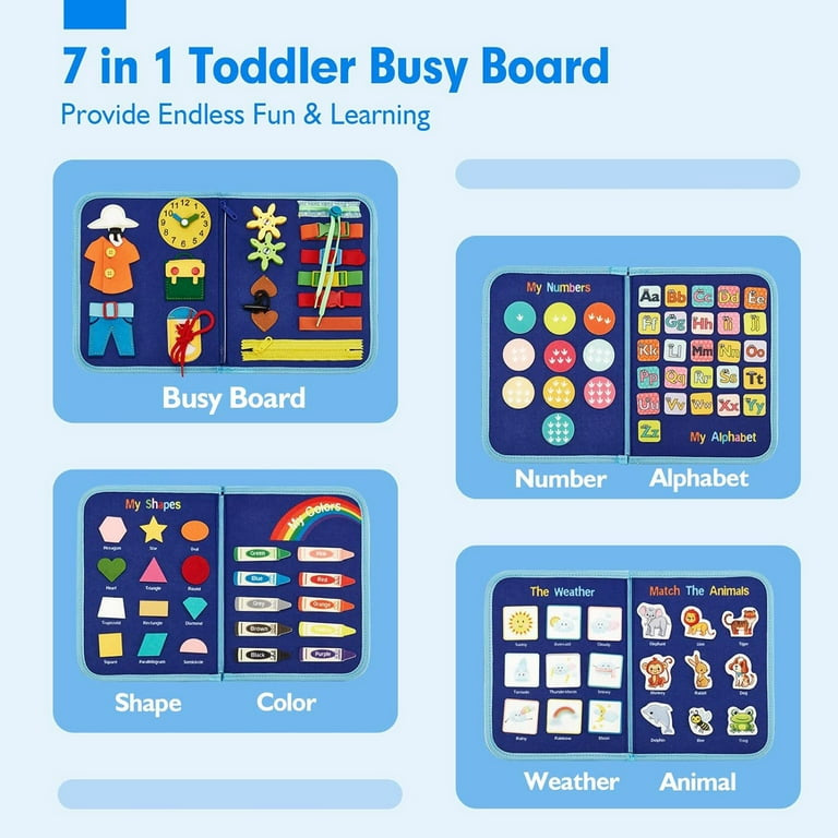 Busy Board Book - Early Child Education | Montessori Toy