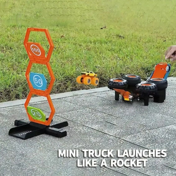 RC Monster Truck - All Terrain Drive | Transforms to Launcher Track
