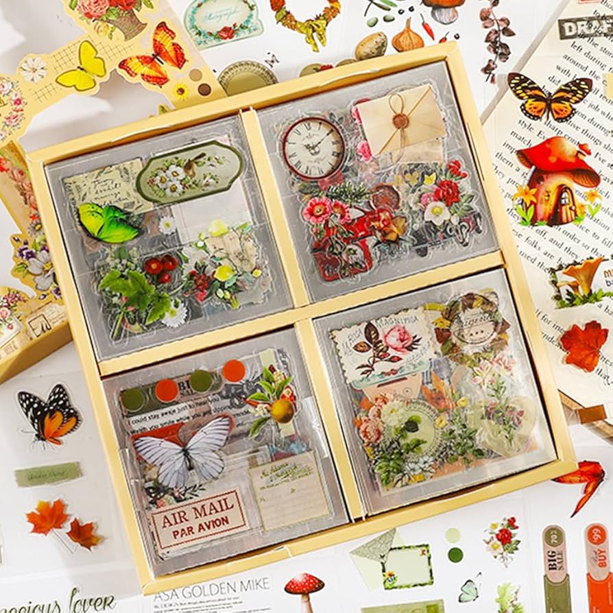 Vintage Journal Sticker Book - 100 Pages | 640pcs