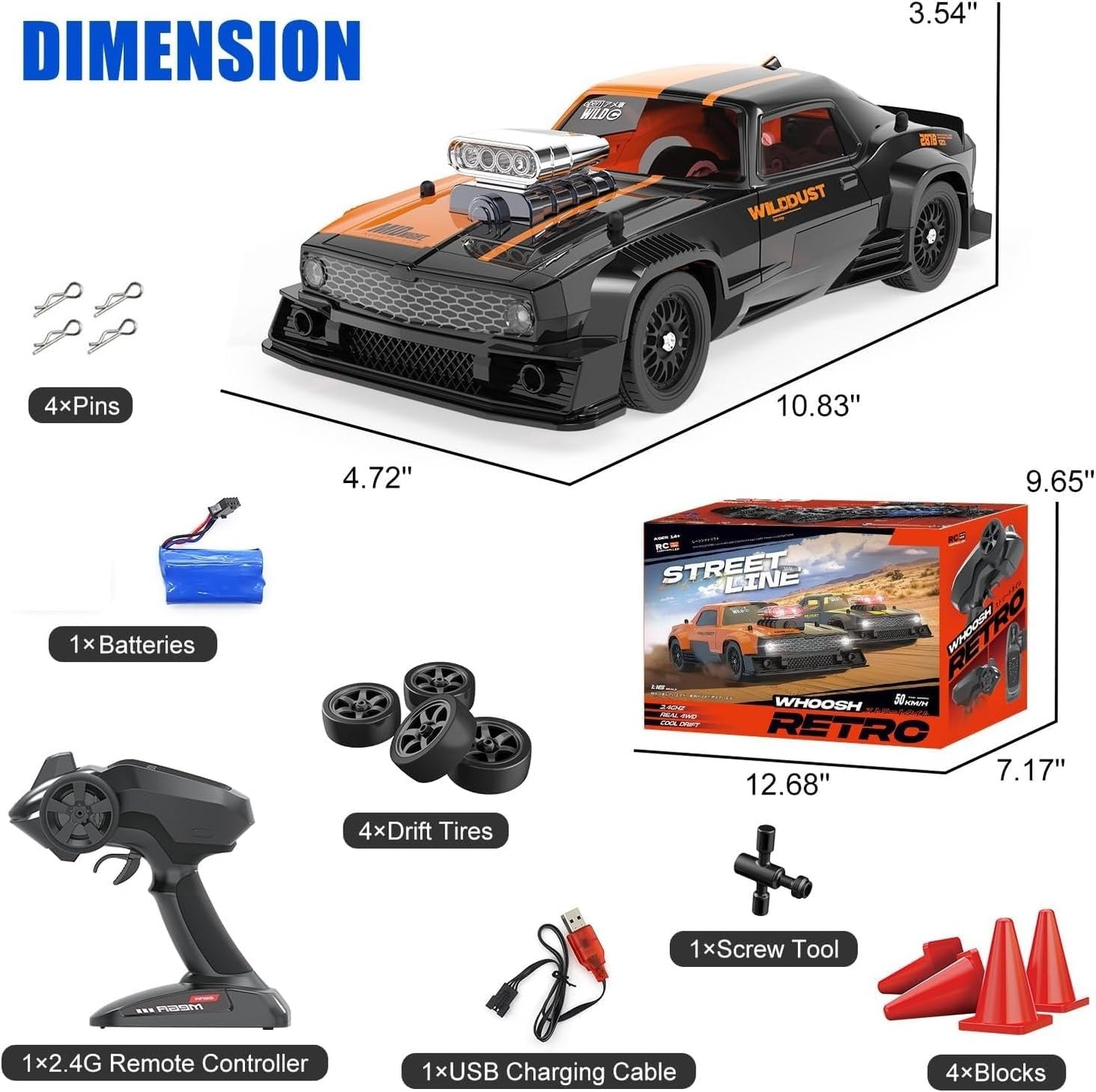 Whoosh Retro 1:16 | Street Line - 50kmph