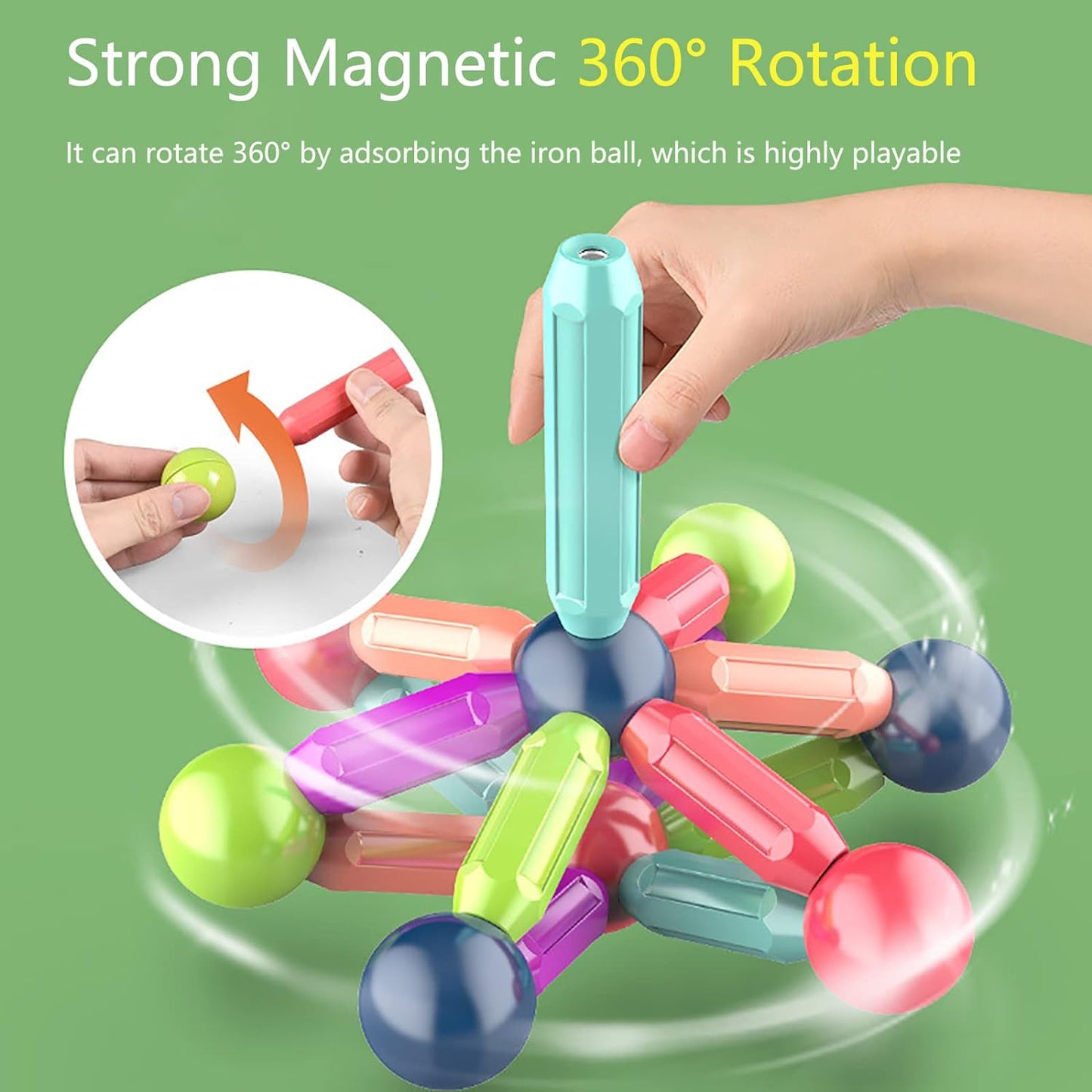 64pcs Magnetic Sticks and Balls Set | STEM | Educational