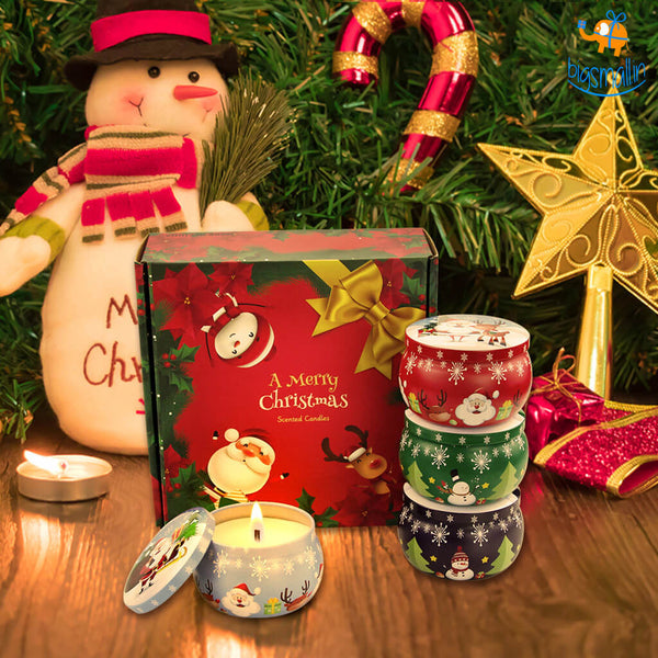Christmas - 4pcs Scented Candles Gift Set