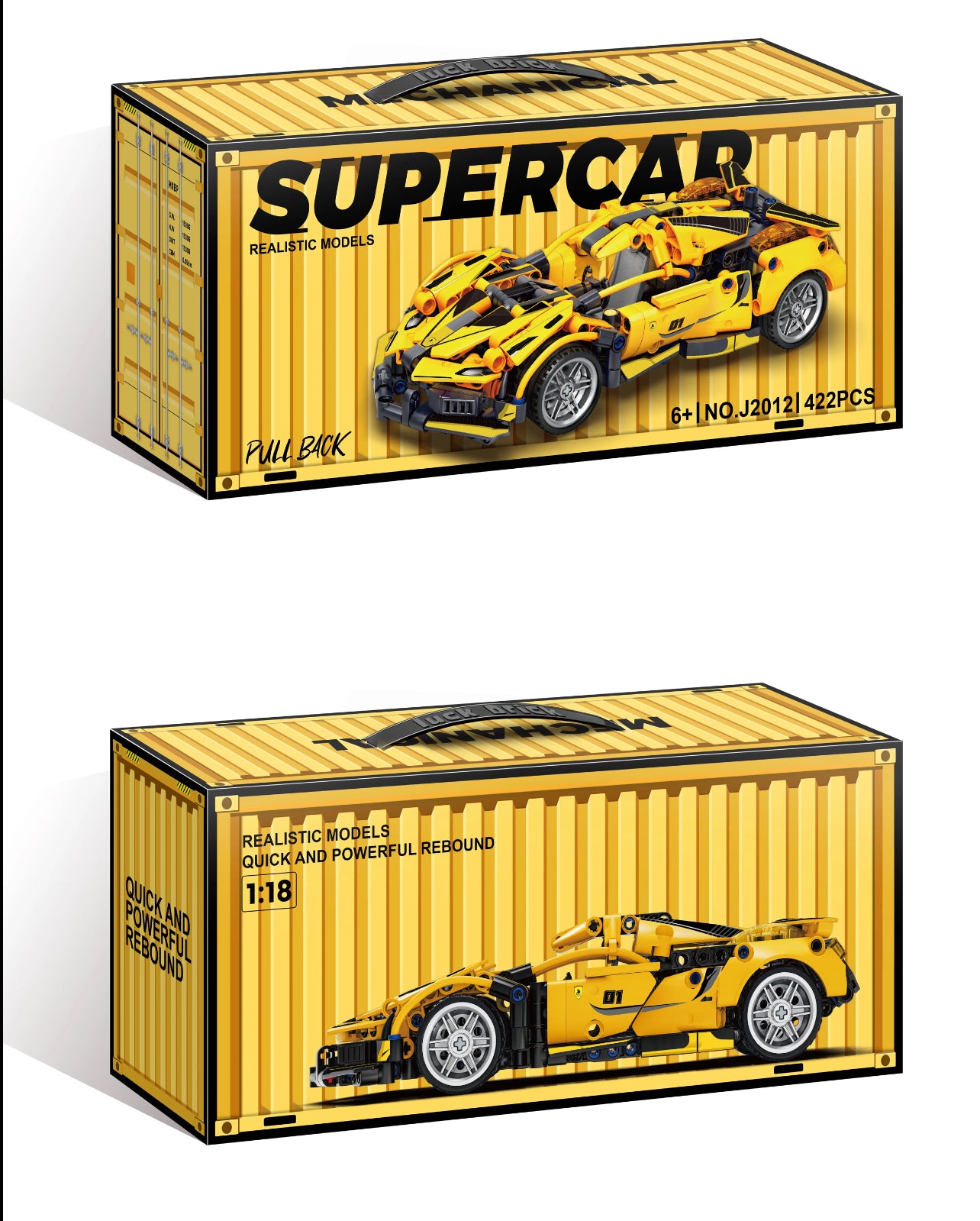 Supercar - DIY Realistic Blocks | Pull Back Car