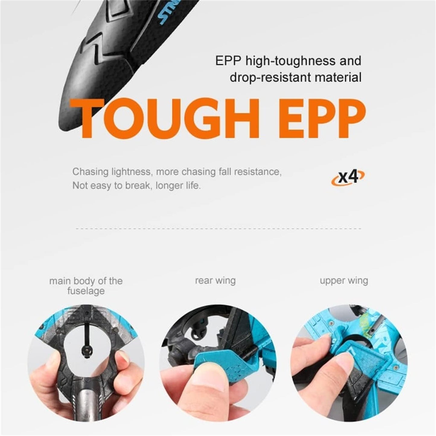 4DRC - V17 RC Jet Fighter | 2.4GHz, 360° Stunt Spin Remote & Light