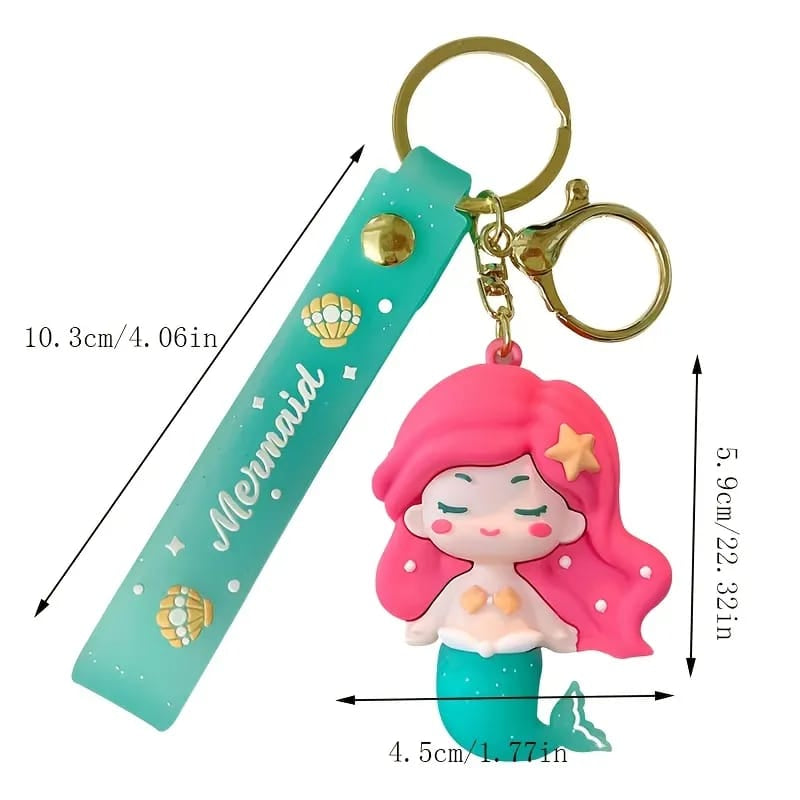 Magical 3D Mermaid and Unicorn Keychains - Set of 2