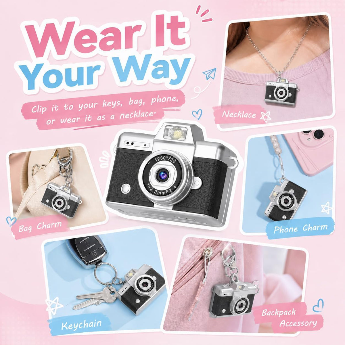 LK027 - Retro Flip Mini Camera