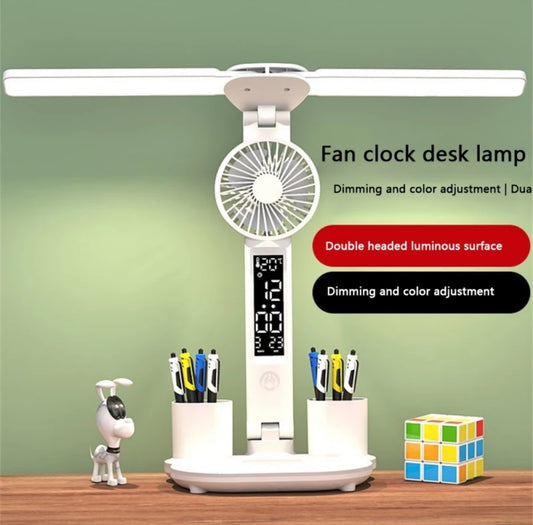 Stylist Desk Lamp - Fan + Clock