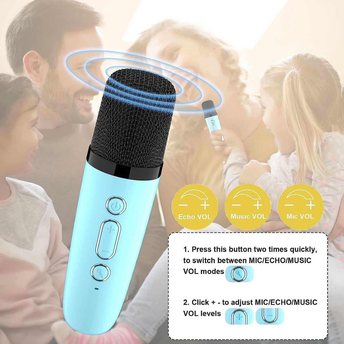 Double Trouble - Kids Karaoke Speaker with 2 Bluetooth Mic