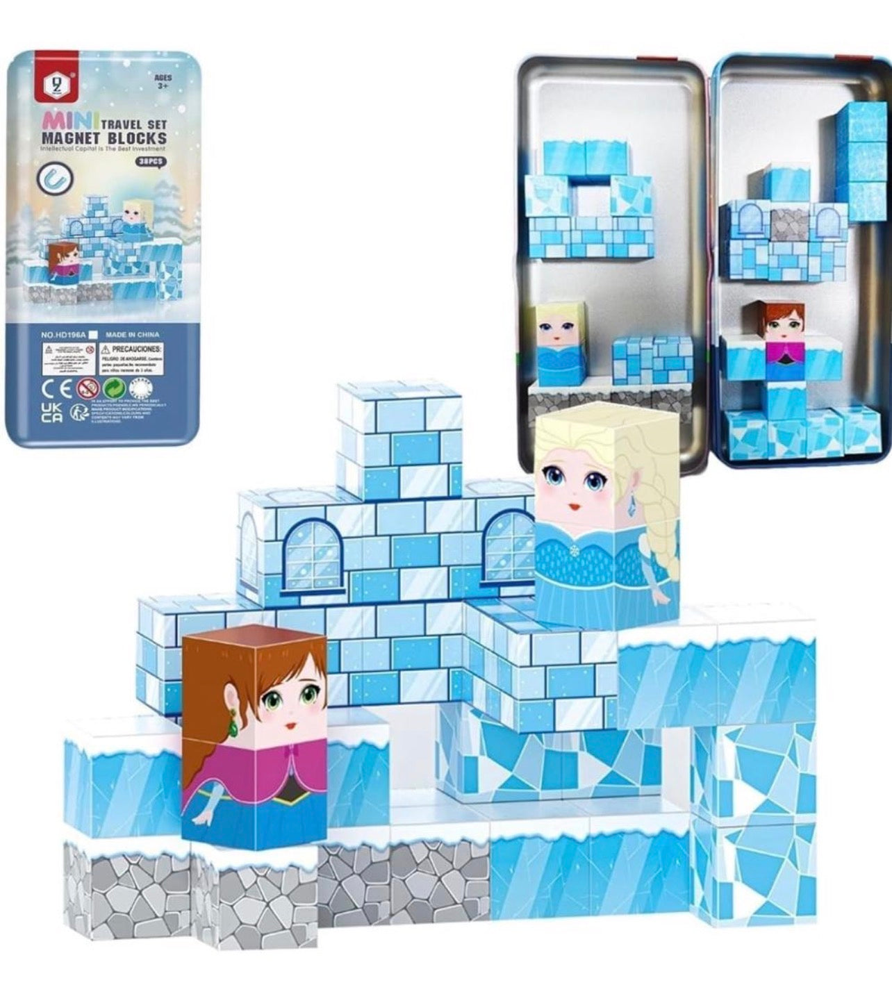 Frozen - 38pcs Compact Magnetic Tiles Travel Set (STEM)