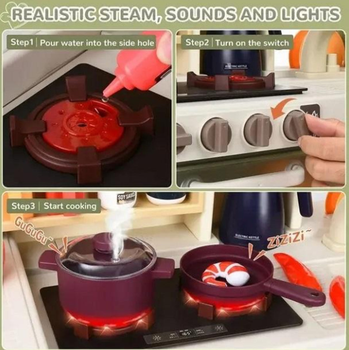 Morden Kitchen | 88pcs | Water Spray | Mist | Music