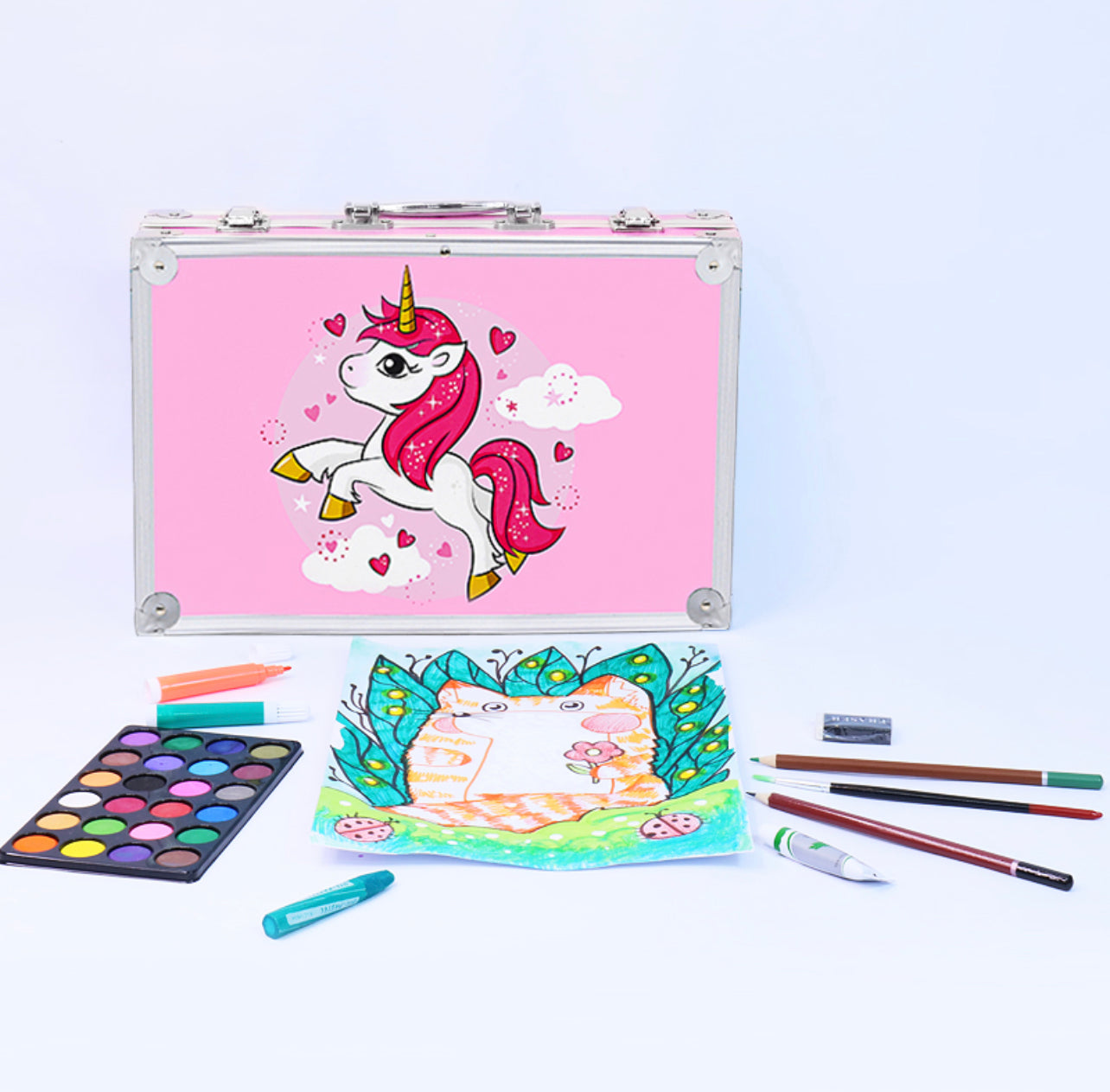 Unicorn Theme 145pcs Art Painting Trunk for Kids & Adults