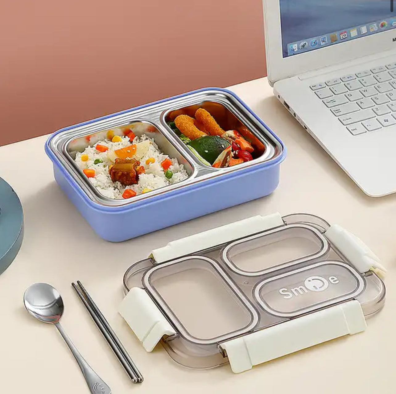 2 Grid | Spill Free | Stainless Steel Lunchbox