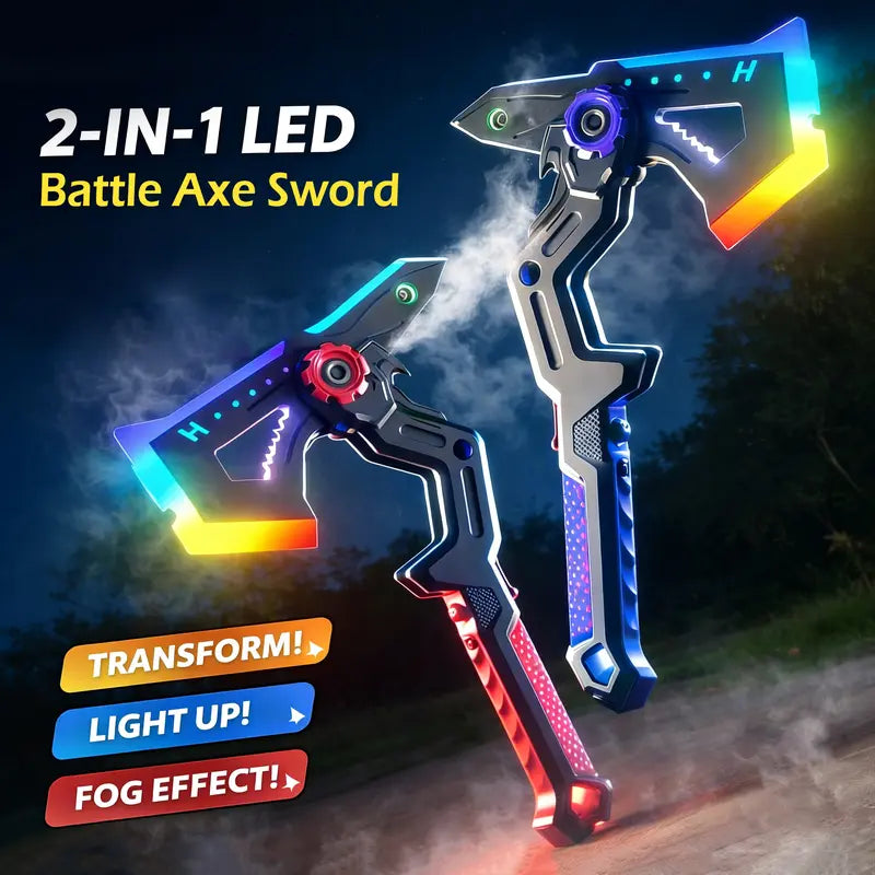 Dual Axe Blade - 7Color Change LED Light-up Blades