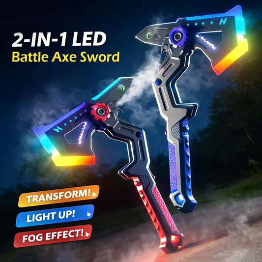 Dual Axe Blade - 7Color Change LED Light-up Blades