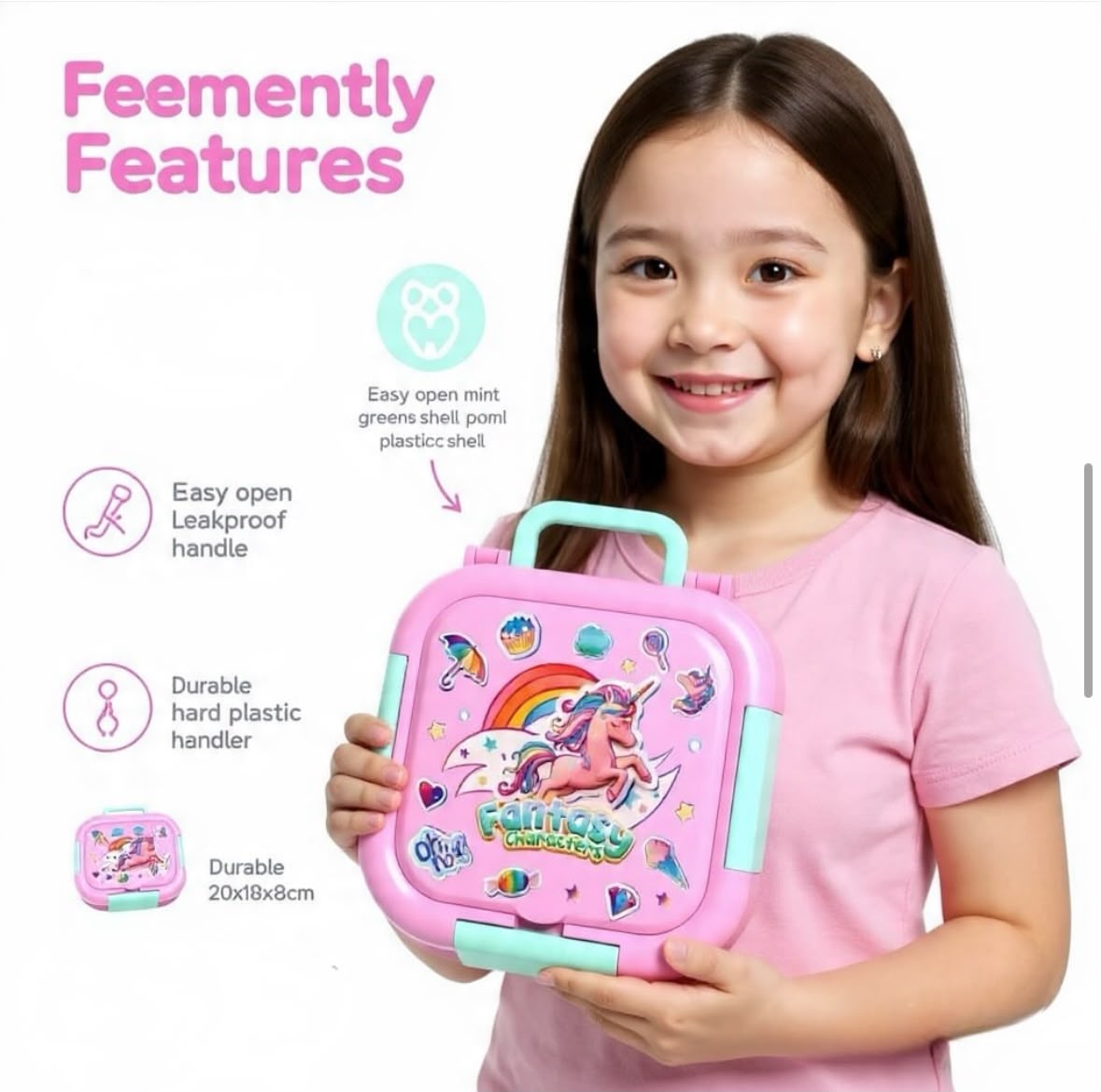 The Croco - 3 Grid Spill Free Mini Lunchbox