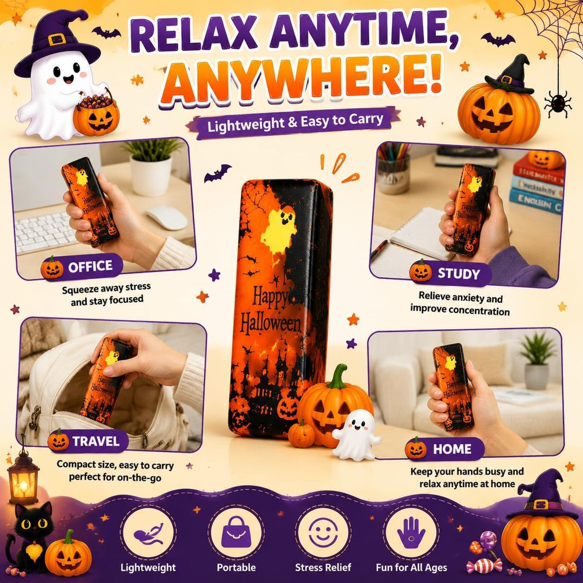 Halloween Slow Rising Butter Squishy - 1pc