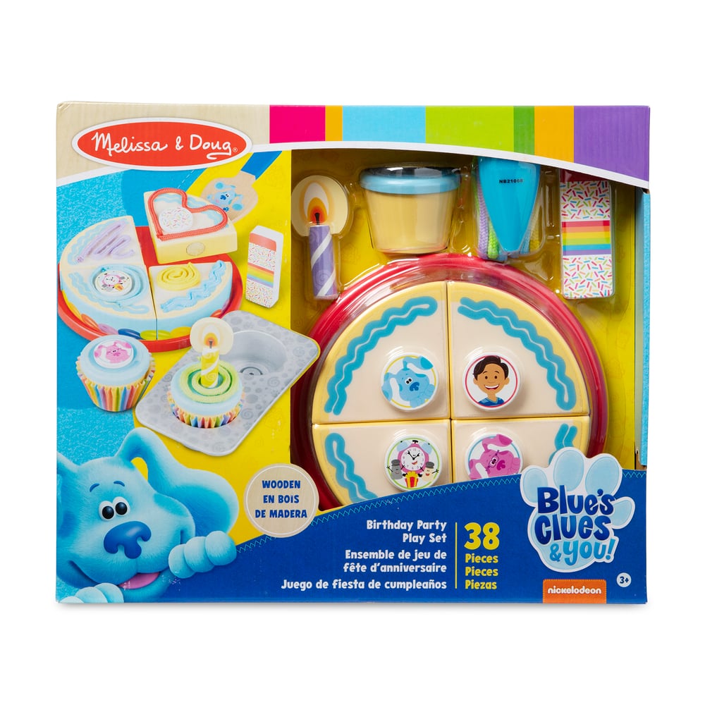 Melissa & Doug Blues Clues and You Wooden Birthday Party Play Set | 38+pcs