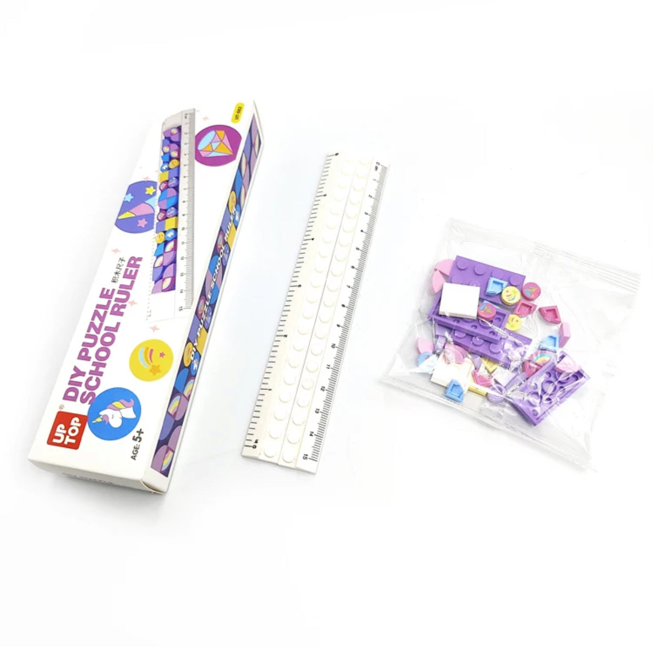 Unicorn Lego DIY Ruler Set - 6”