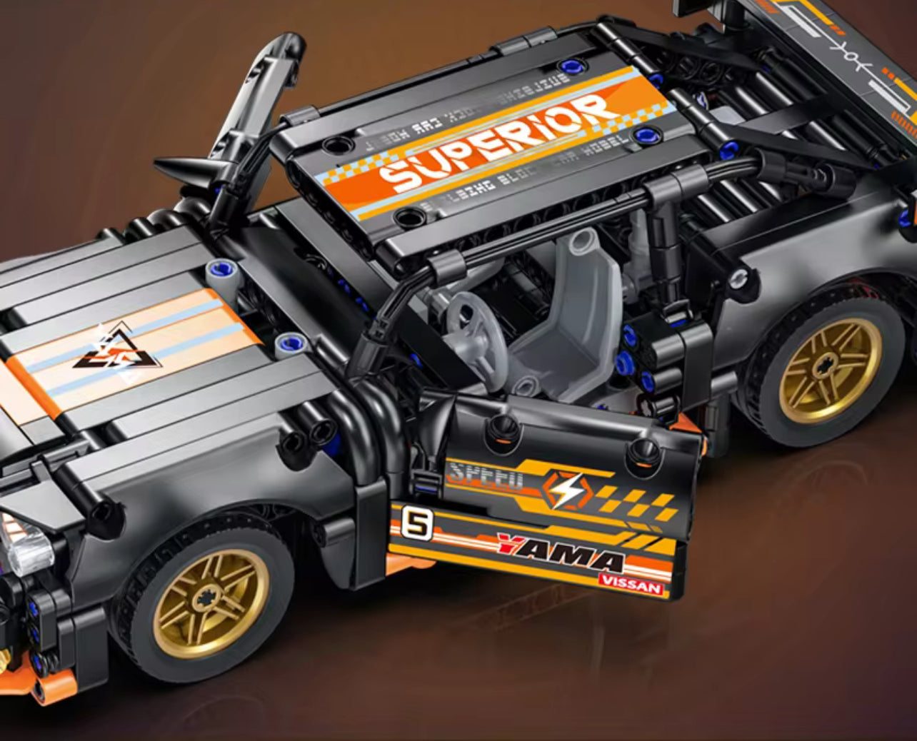 Supercar - DIY Realistic Blocks | Pull Back Car