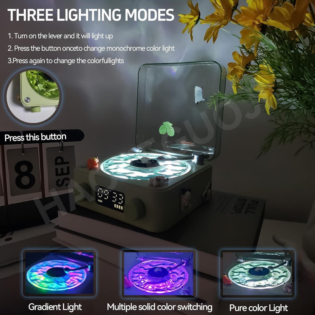 The Waves - Vinyl Player Bluetooth Speaker