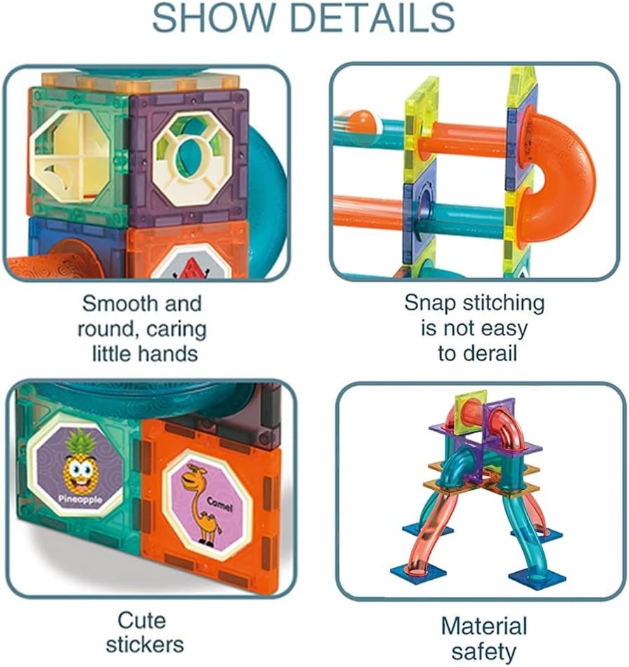 96pcs Magnetic Marble Run Blocks (STEM)