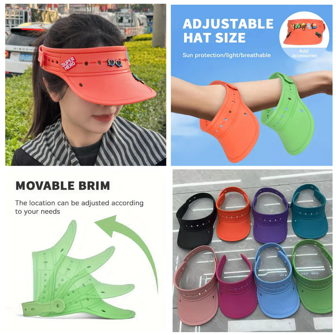 Open Cap - Sun Protection Hat with Charms for Beach & Travel