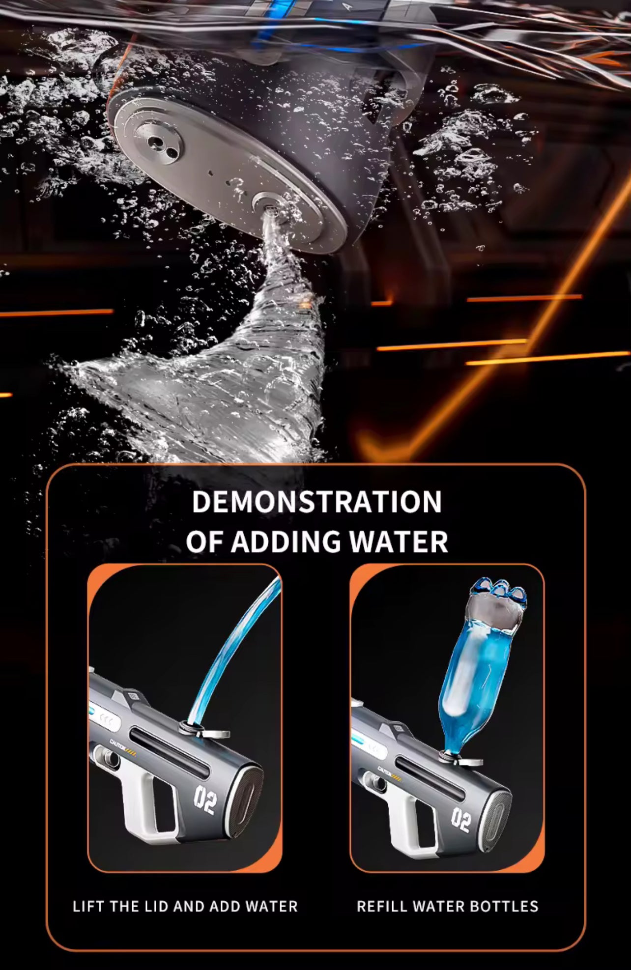 HydroBlaze 62cm - 820CC High Power Automatic Water Gun