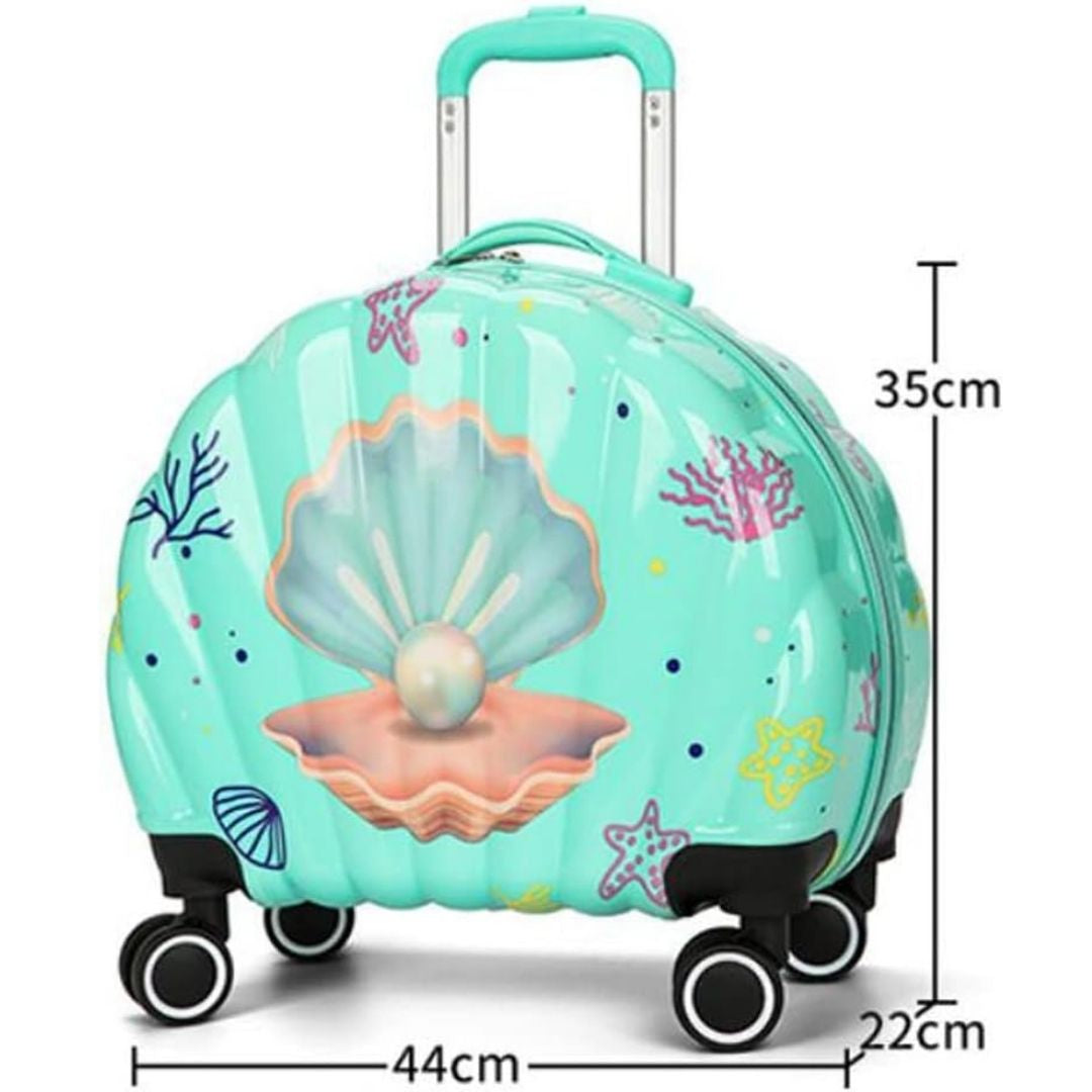 Sea Shell Shaped Trolley Bag with Vanity