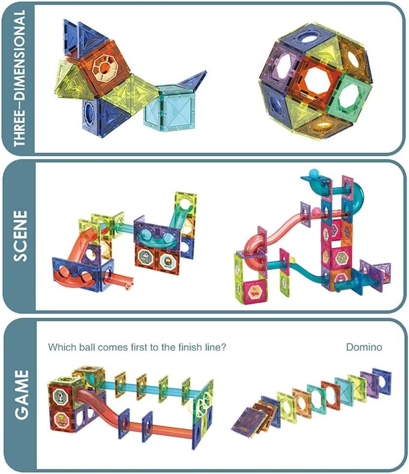 96pcs Magnetic Marble Run Blocks (STEM)