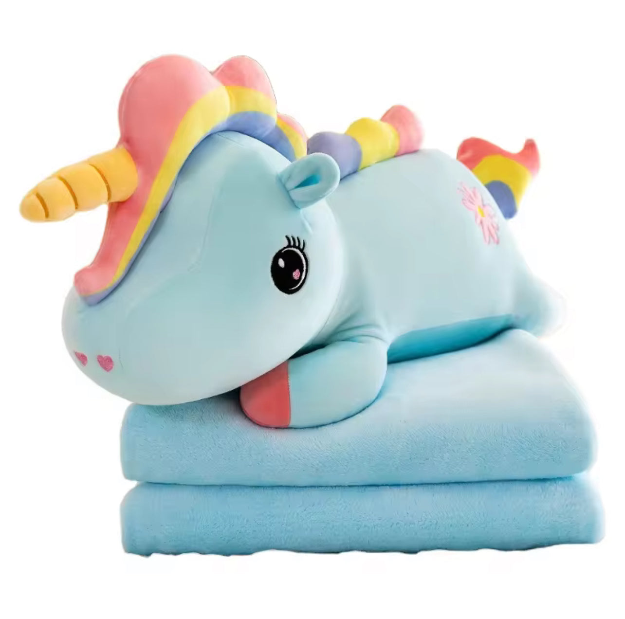 Unicorn Hugging Pillow Blankets - Soft, Warm, Cozy and Furry