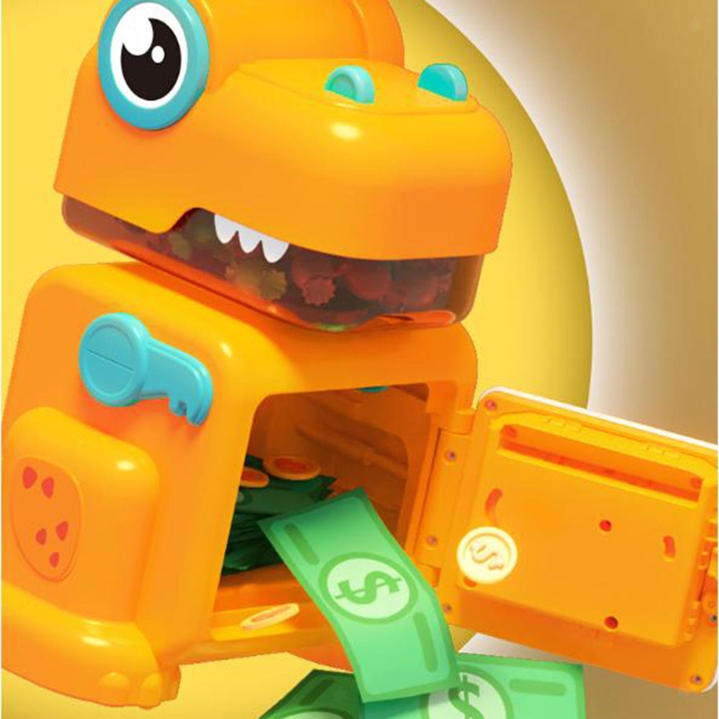 Dinosaur ATM with Secret Storage | Electronic, Finger Touch & Password