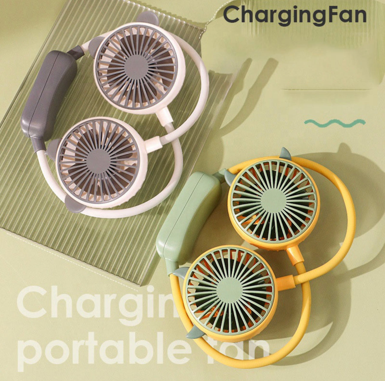 Stay Cool on the Go with Our 360 Degree Rotatable Hand-Free Neck Fan