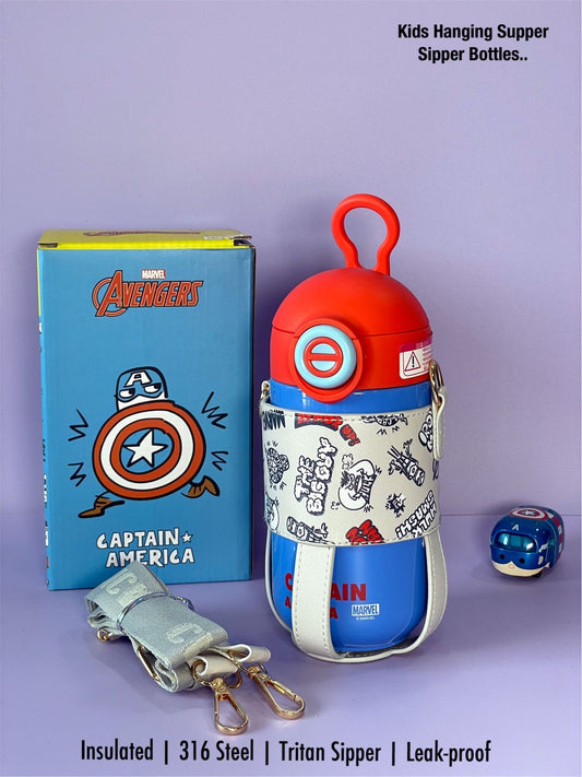 Avengers Sipper with Hanging Cover | SUS316 | 500ml