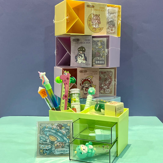 Kids Pen Pencil Holder | Desk Storage Box & Stationery Cosmetic Organizer