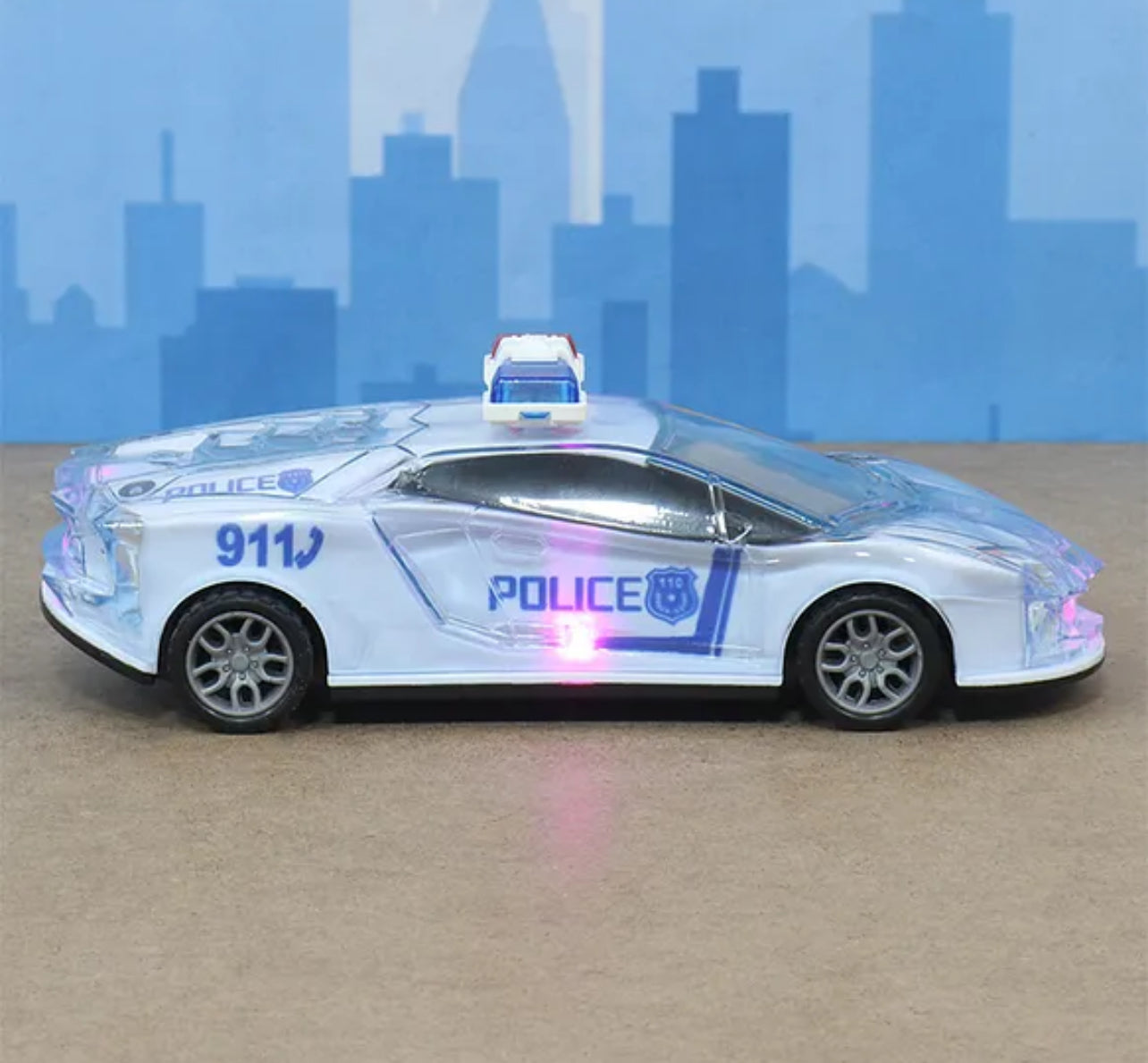 Musical Police Car - Metal, Lights and Super Fast !!