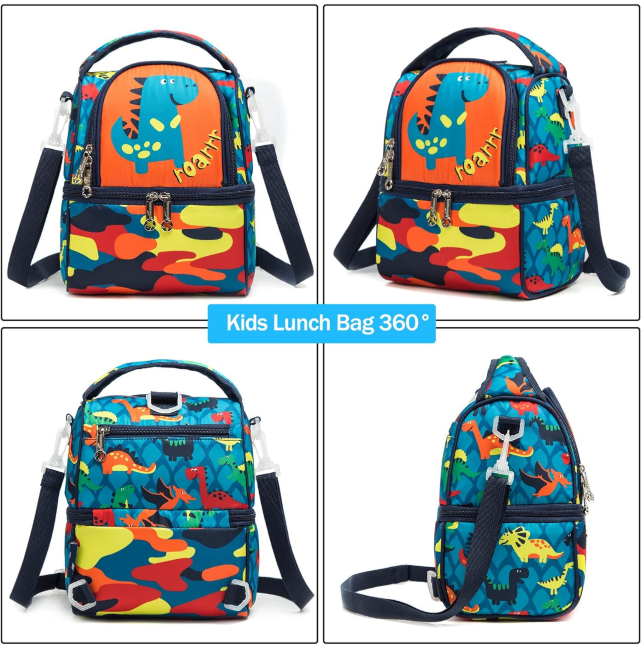 Cooler Bento Lunch/Picnic Bag - Big Two Compartments | Insulated