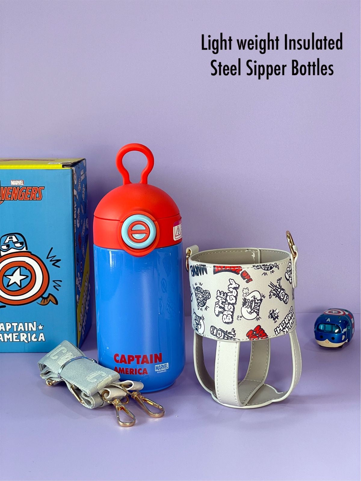 Avengers Sipper with Hanging Cover | SUS316 | 500ml