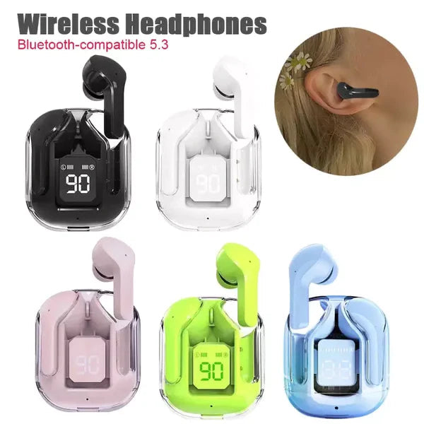 Wireless Bluetooth Earbuds: Transparency, LED Display, and Fast