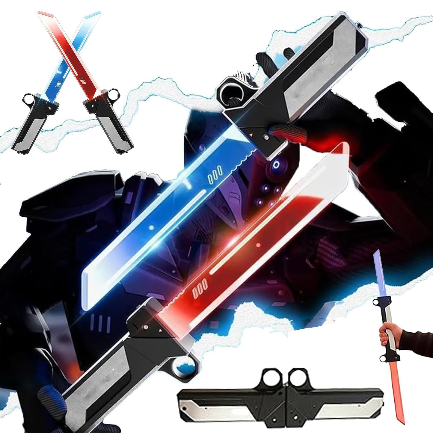 Mini Lightsaber - Telescopic Light Up Sword for Kids