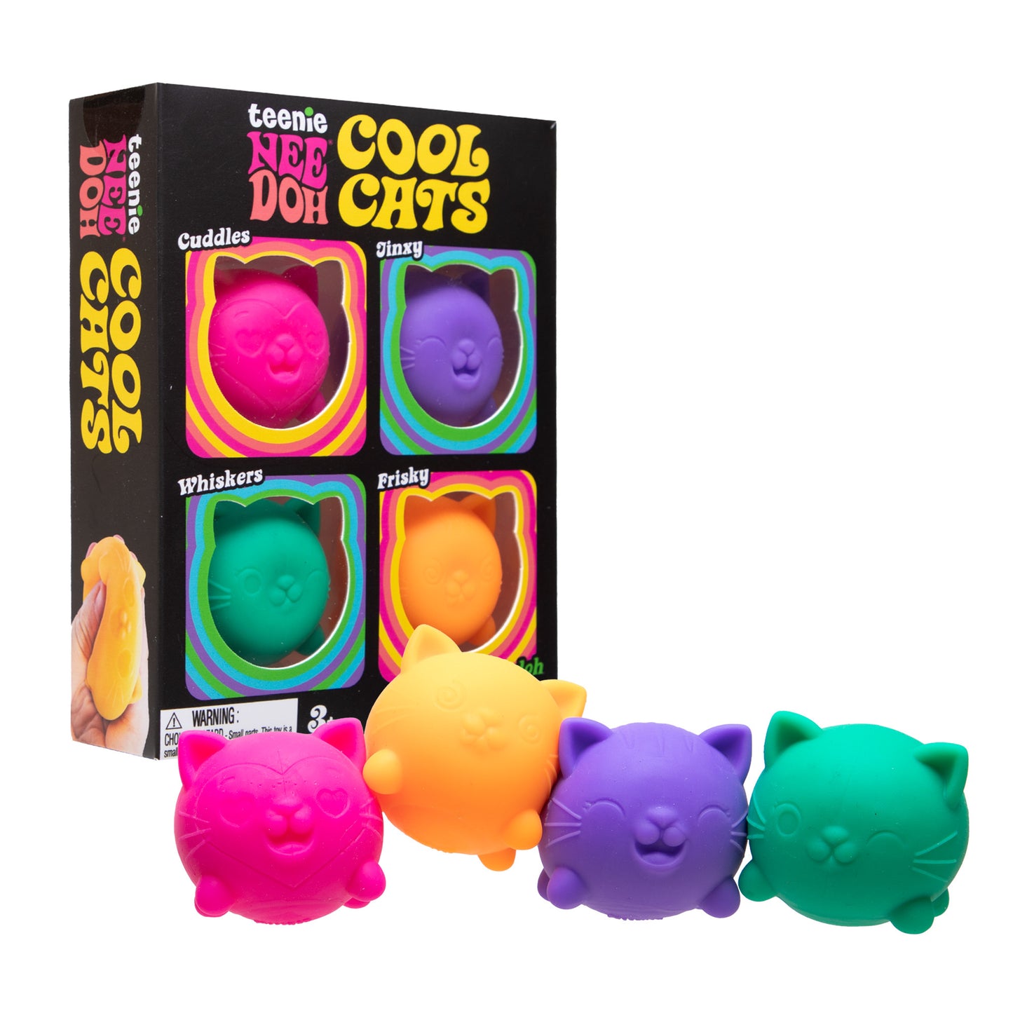 Nee Doh Teenie Cool Cat - 4pcs Pack