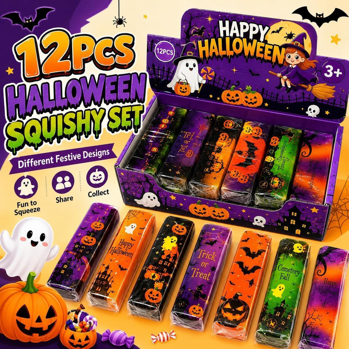 Halloween Slow Rising Butter Squishy - 1pc