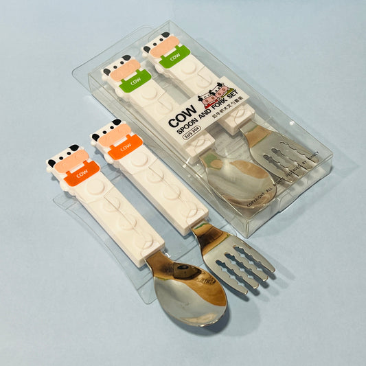 Cow - Kids Spoon And Fork Set