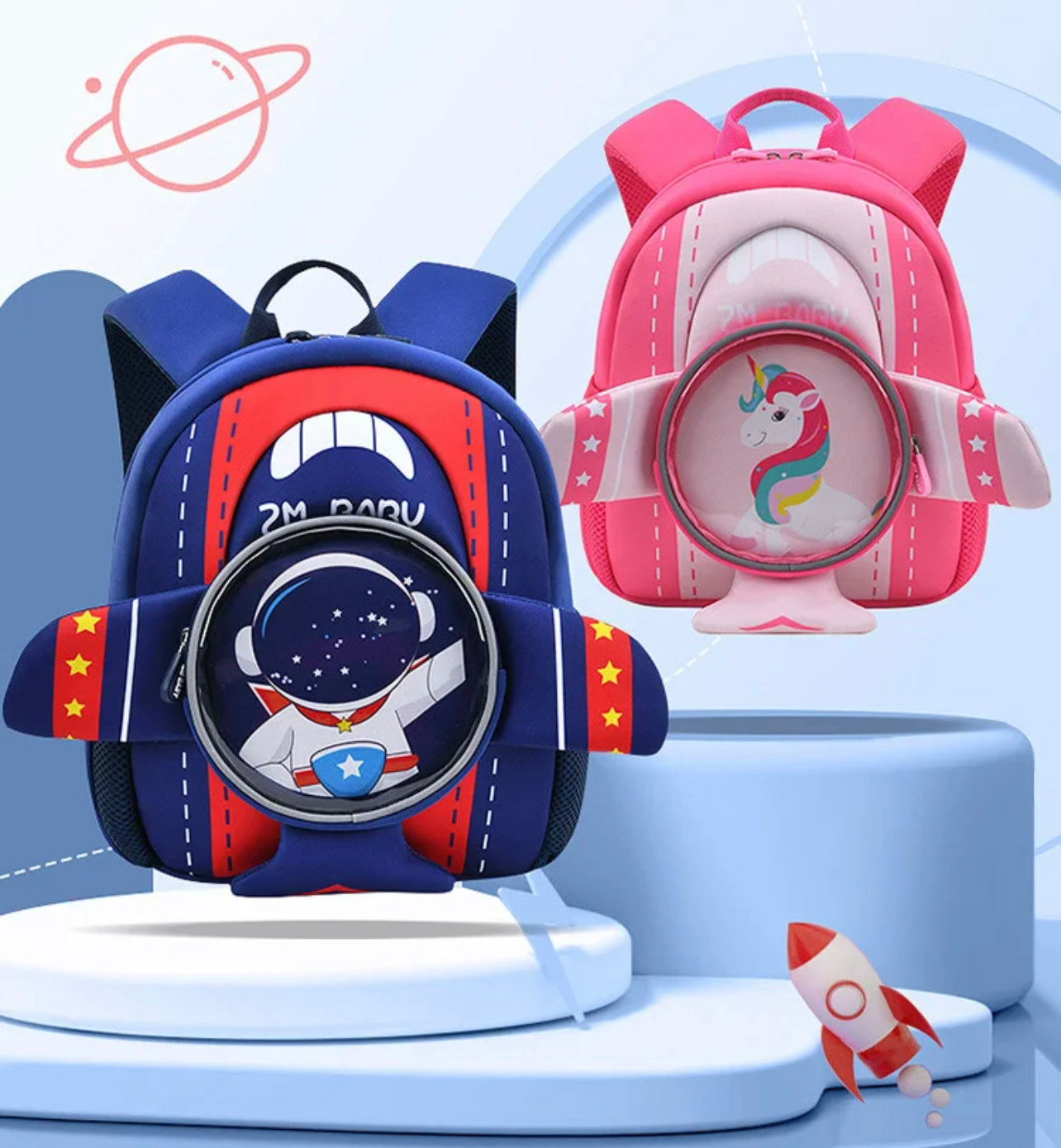 3D Plane Shape Backpack for Kindergarten kids