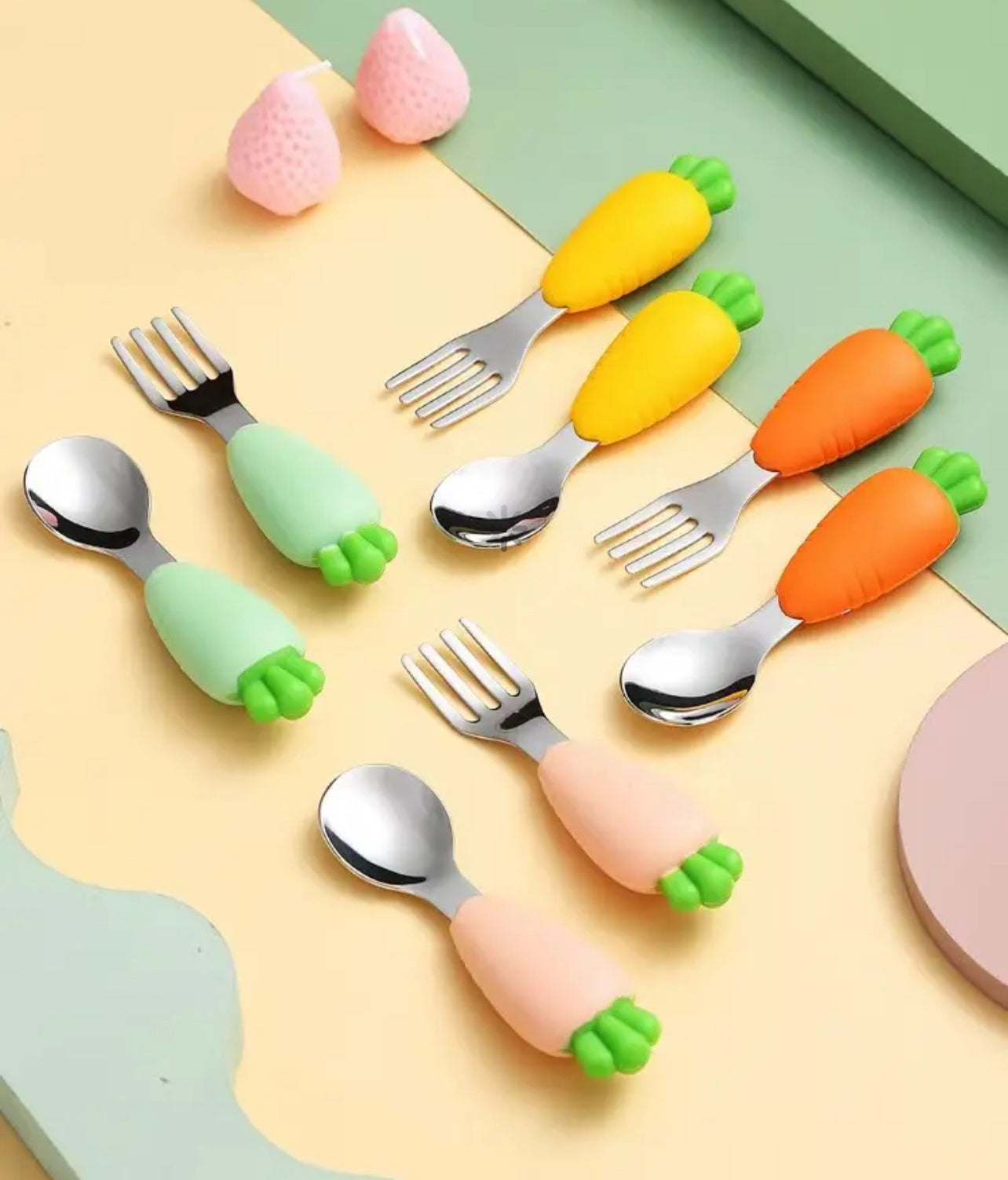 Carrot - Silicone Spoon-Fork Set