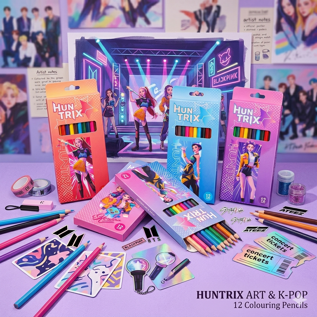 K-Pop - 12pcs Color Pencils