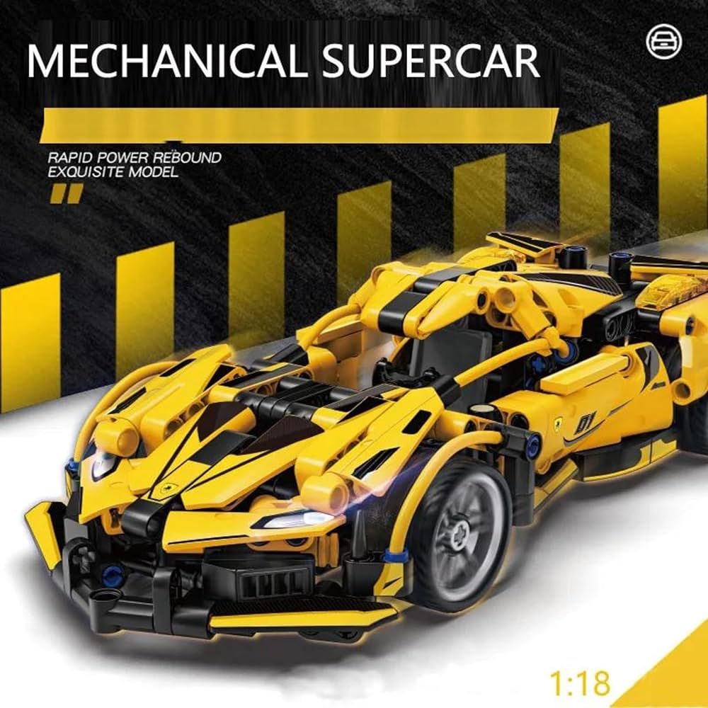 Supercar - DIY Realistic Blocks | Pull Back Car