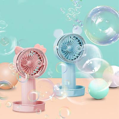2 in 1 Bubble Fan: Handheld Portable Cooling and Bubbling Fun