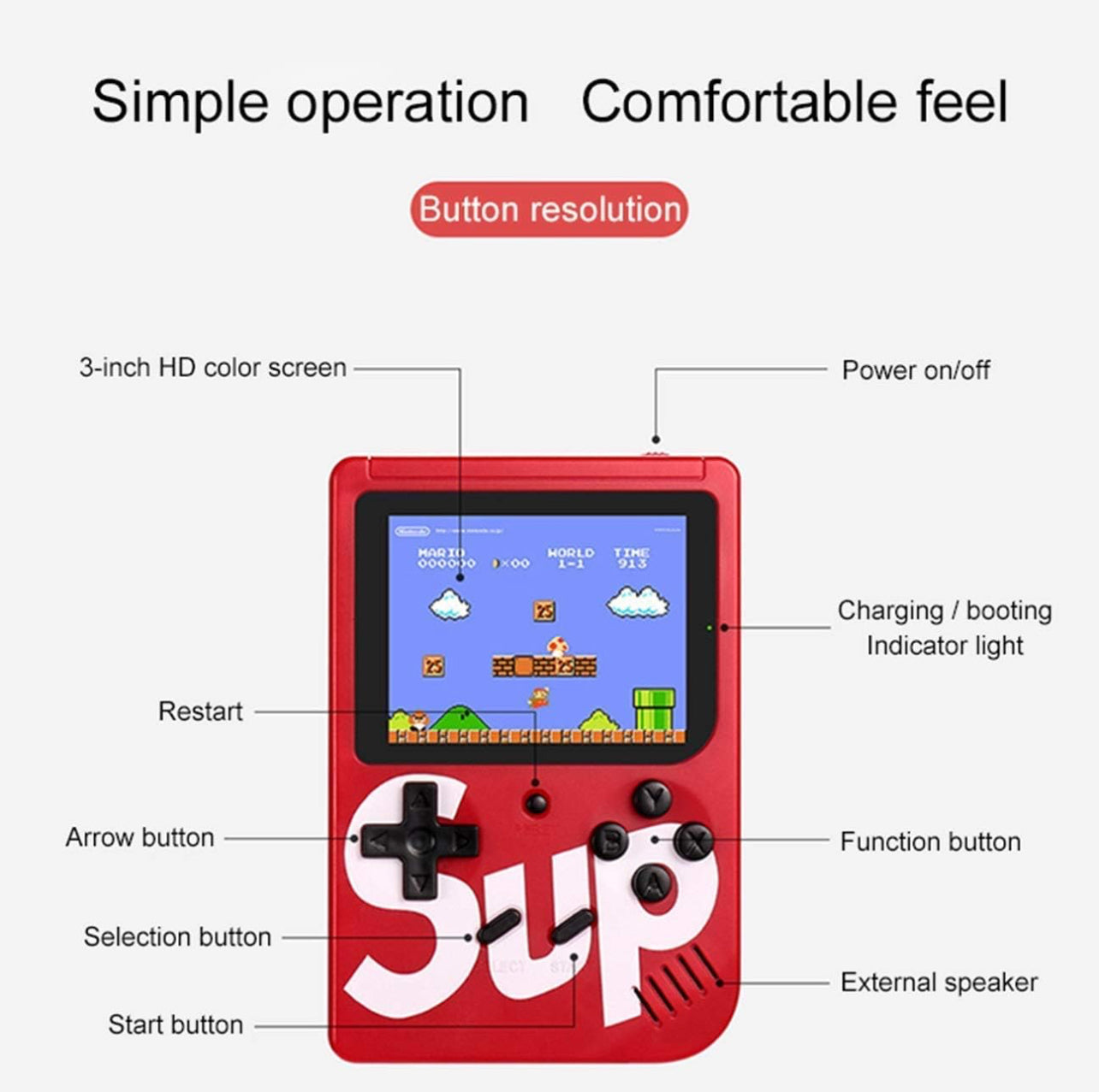 Sup Game Box - 400 Retro Games | 3” HD Screen