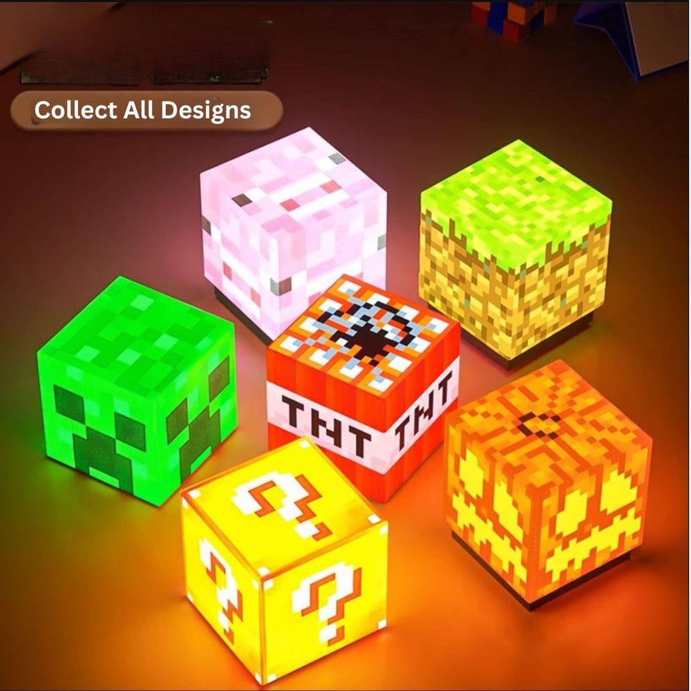 Minecraft Night Lamp - USB Rechargeable | Magnetic Mount